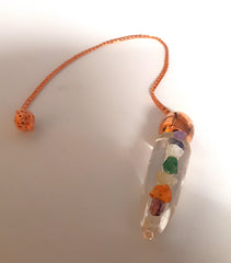 Pendul - 7 chakra Bjergkrystal