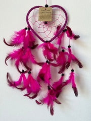 Drømmefanger - hjerte - pink