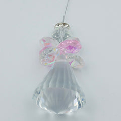 Glasengel ophæng - Lyserød