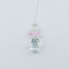 Glasengel ophæng - Lyserød