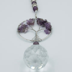 Ophæng med livetstræ i ametyst og prisme