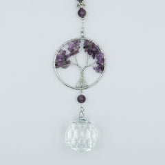 Ophæng med livetstræ i ametyst og prisme