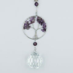 Ophæng med livetstræ i ametyst og prisme