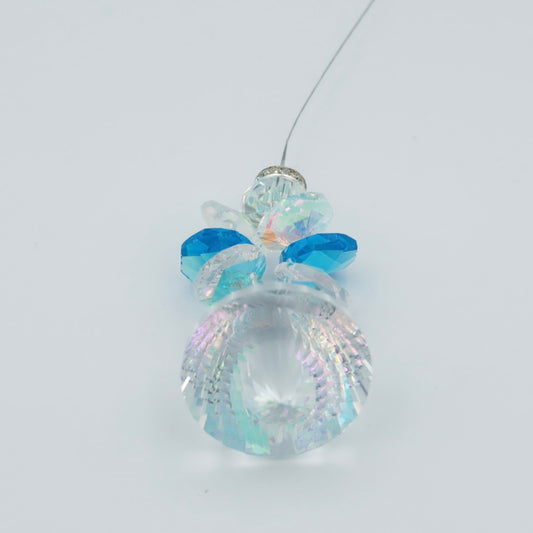 Glasengel ophæng - Blå