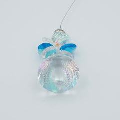 Glasengel ophæng - Blå