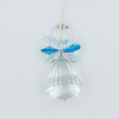 Glasengel ophæng - Blå