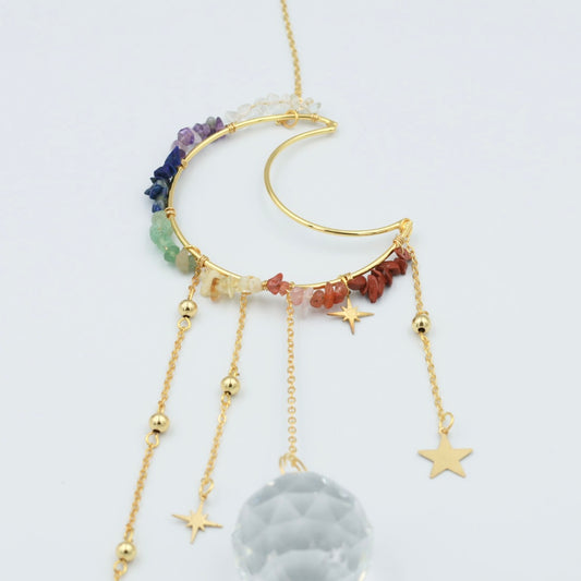 Ophæng med chakra sten og prisme