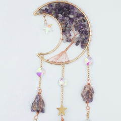 Ophæng med livetstræ i ametyst og prismer