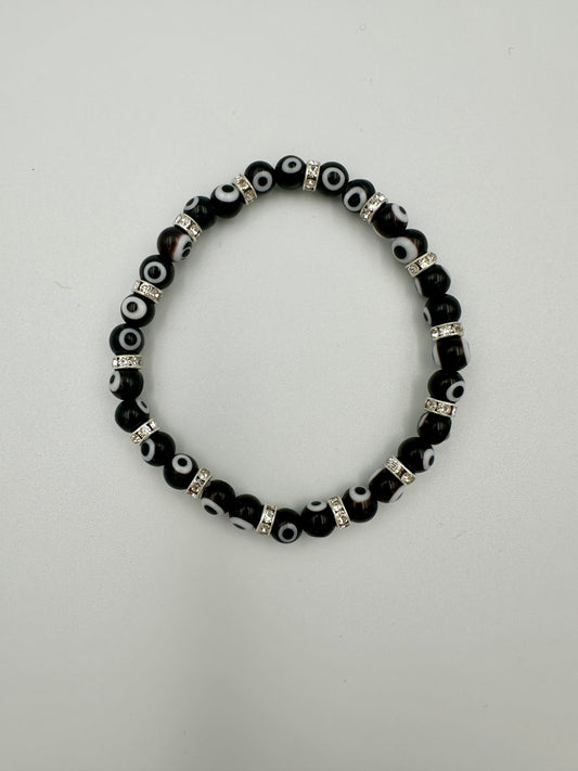 Evil eye armbånd - sort