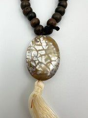 Mala kæde - Agarwood - Agat