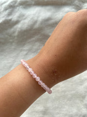 Rosakvarts armbånd - kærlighedssten