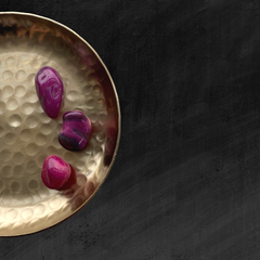 Agat pink indfarvet - 2-3 cm