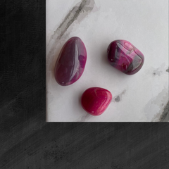 Agat pink indfarvet - 2-3 cm