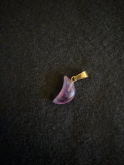 Ametyst vedhæng måne (guld)