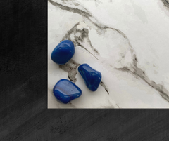 Agat blå indfarvet - 3-4 cm