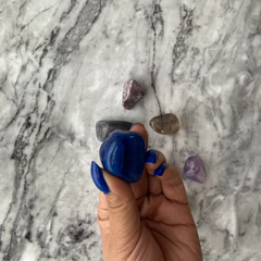 Agat blå indfarvet - 3-4 cm