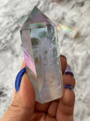 Engle Aura tårn (Behandlet Bjergkrystal) - ca. 7 cm