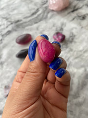 Agat pink indfarvet - 2-3 cm