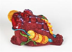 LYKKEFRØ - HÅNDMALET I EN FLOT RØD FARVE - 5 CM HØJ