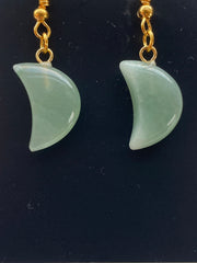 Ørering måne aventurin (guld)