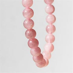 Rosakvarts armbånd - 8 mm runde sten - Tyren