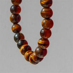 TVILLINGERNE - TIGERØJE ARMBÅND, 8 MM RUNDE STEN