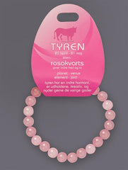 Rosakvarts armbånd - 8 mm runde sten - Tyren