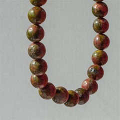 VÆGTEN - UNAKIT ARMBÅND, 8 MM RUNDE STEN