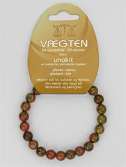 VÆGTEN - UNAKIT ARMBÅND, 8 MM RUNDE STEN