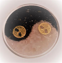 ORGONIT - YIN YANG PLADE - 9 CM.