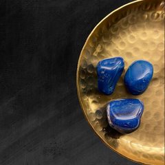 Agat blå indfarvet - 3-4 cm