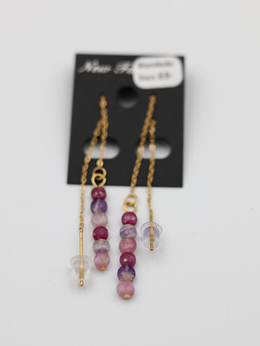 Øreringe med blandede sten