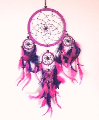 Drømmefanger - 16 cm - Pink/lilla