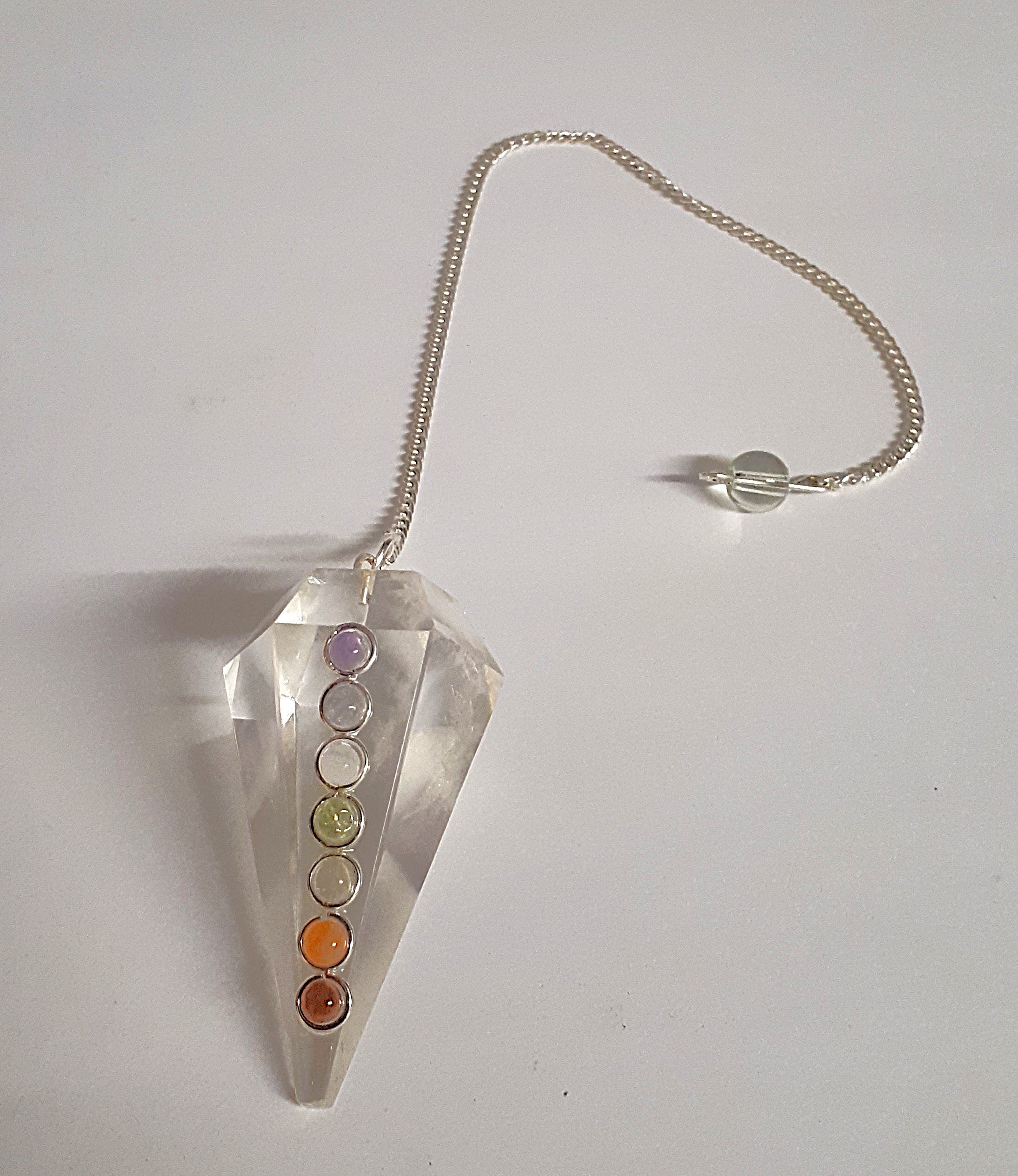 Pendul - 7 chakra Bjergkrystal