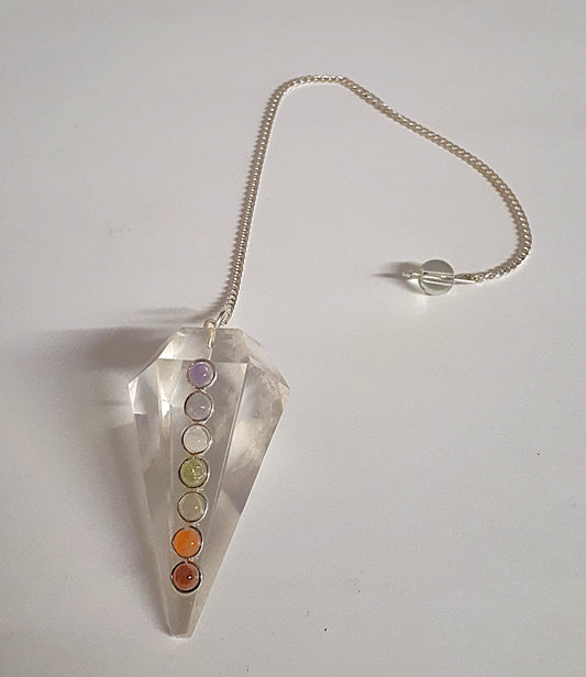 Pendul - 7 chakra Bjergkrystal