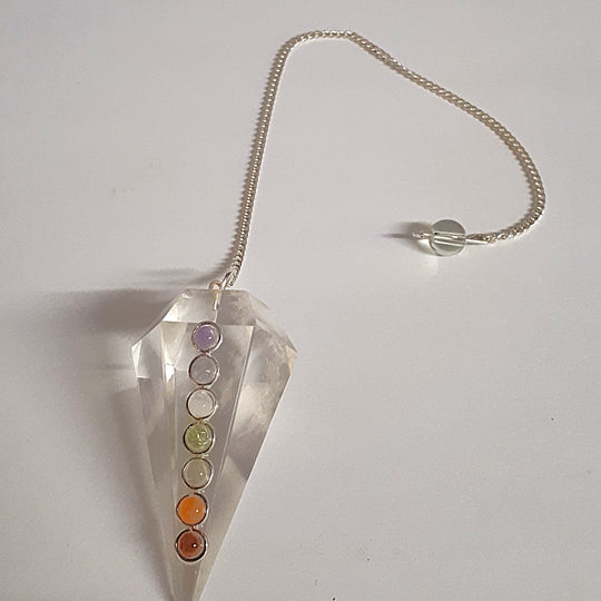 Pendul - 7 chakra Bjergkrystal