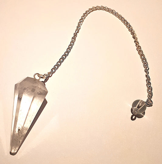 Bjergkrystal Pendul - 6 Facet