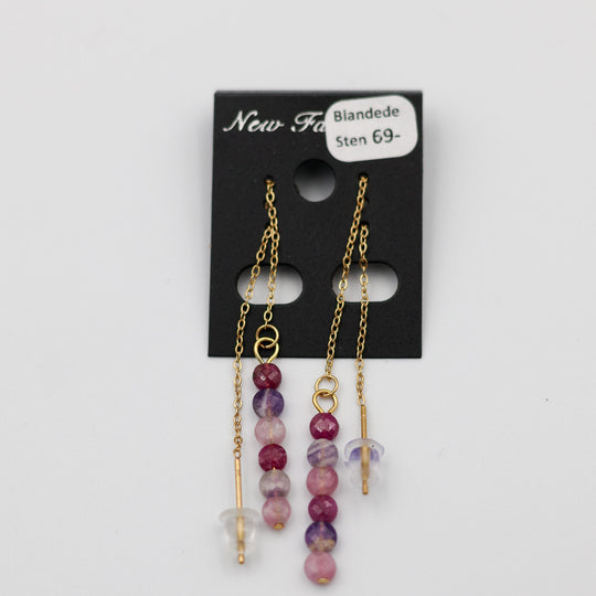 Øreringe med blandede sten