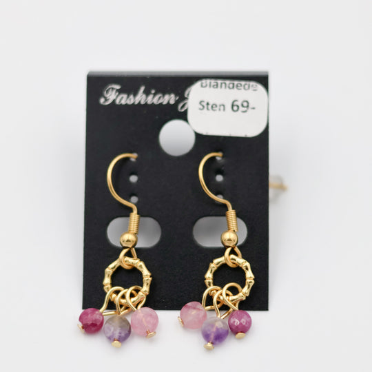 Øreringe med blandede sten