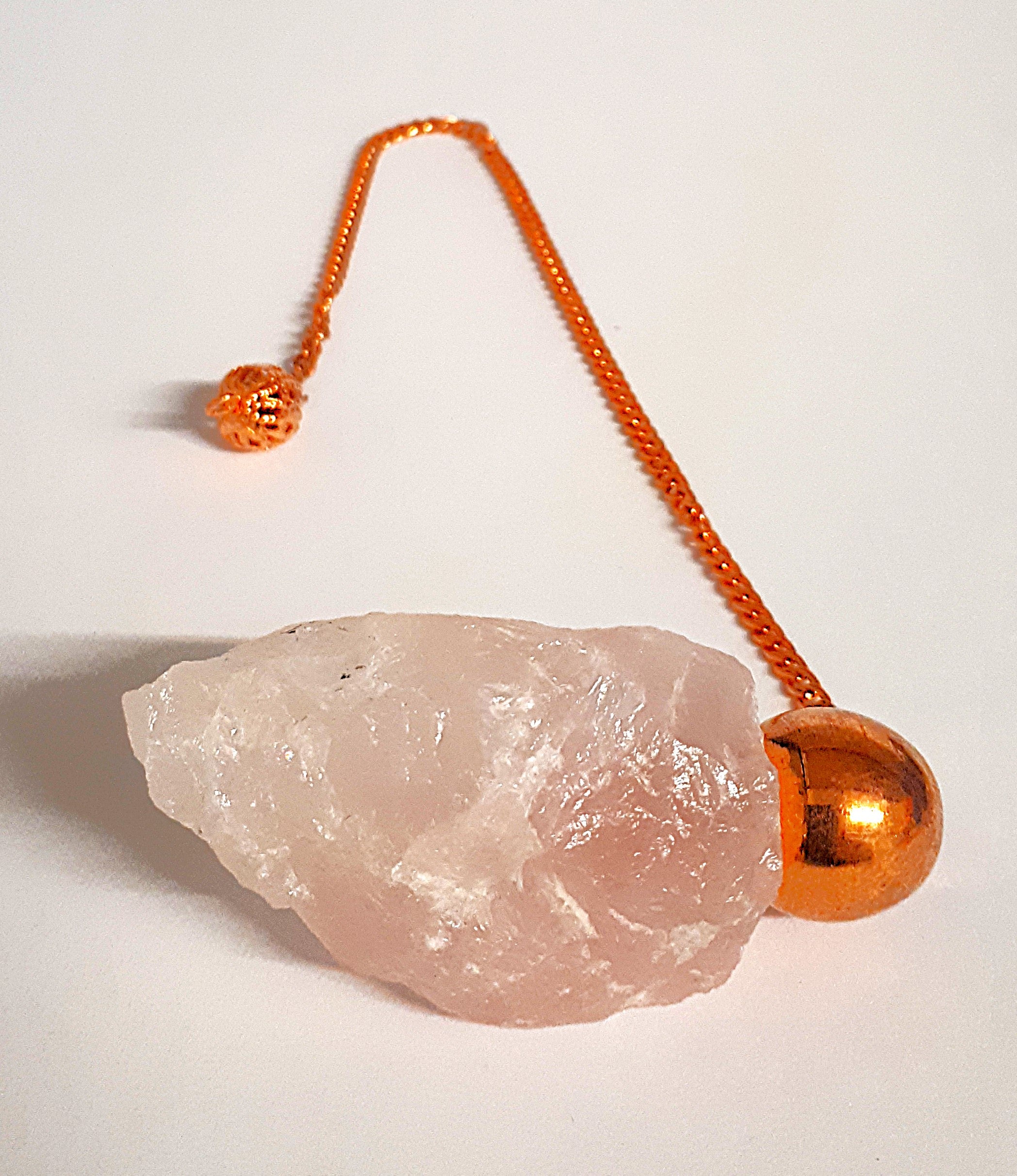 Rosakvarts pendul - Rå