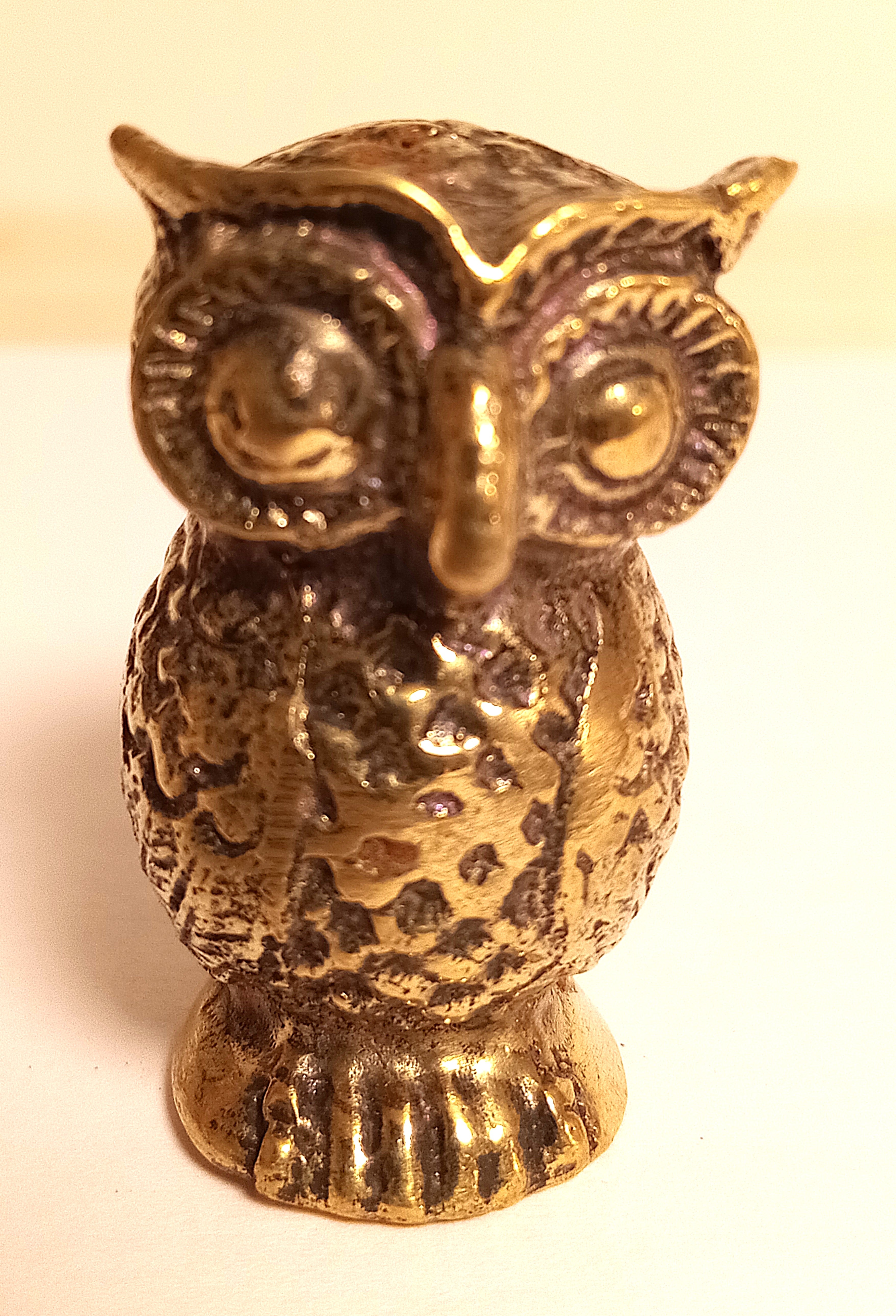 En Ugle - Messing  (4,5 cm.)
