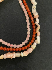 Pink opal halskæde