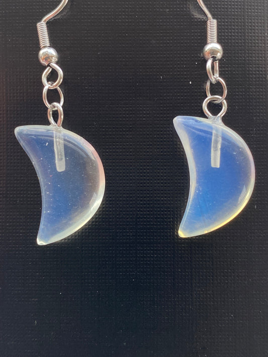 Ørering måne opal glas - fremstillet