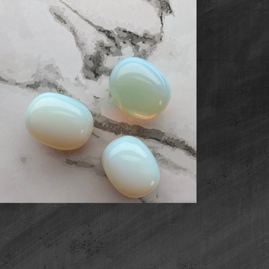 Opal glas (fremstillet) - 2-3 cm