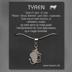 TYREN, HALSKÆDE MED STJERNETEGN I POLERET STÅL